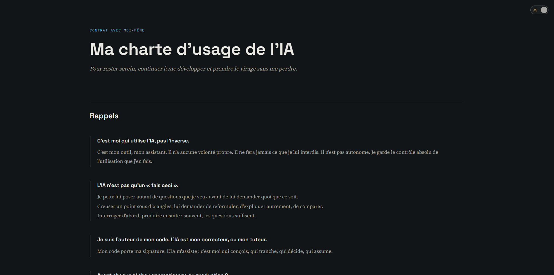 Ma charte IA 0
